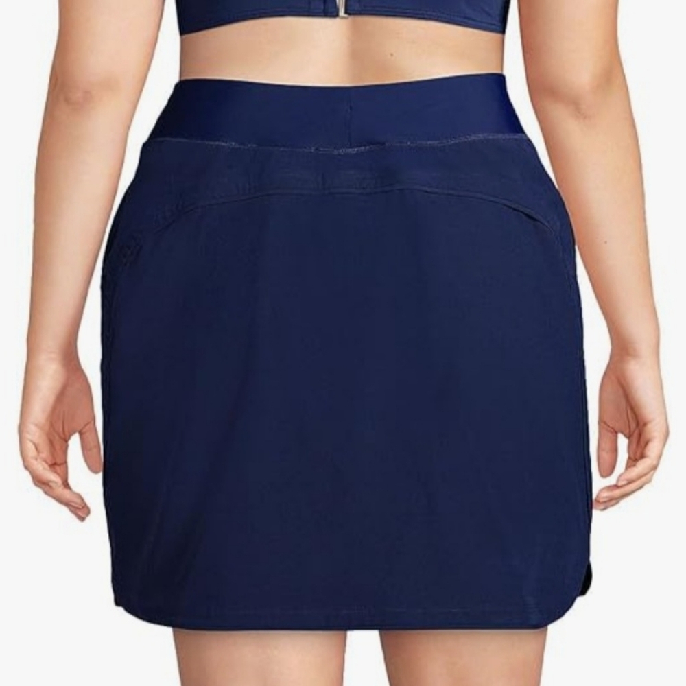 Lands' End Women's Swim Skirt - Navy - Picture 2 of 8